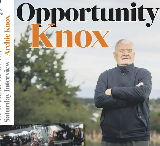  ??  ?? Now 70, Archie Knox can reflect on a coaching career that took off at Abereen,