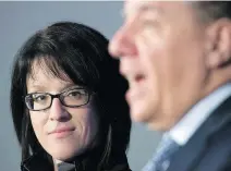  ?? GRAHAM HUGHES/THE CANADIAN PRESS FILES ?? “It’s not a question of him being absent,” CAQ candidate Sonia Lebel said Wednesday of party leader François Legault. “It’s a question of the team showing up because we were there, on the field, working hard for the objectives that we all share.”