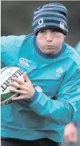  ??  ?? Focused: Jordan Larmour at Ireland training