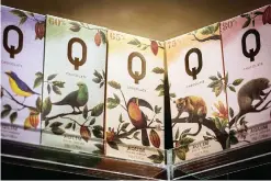  ??  ?? RIO DE JANEIRO: Chocolate bars are displayed at Aquim shop in Rio de Janeiro, Brazil. The chocolate is produced by Brazilian cacao company Mendoa, settled in Salvador, Bahia state, which was among the 50 best chocolate makers in the world in the last...