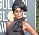  ?? USA TODAY ?? Tracee Ellis Ross made a splash at the 75th Golden Globe Awards in a Marc Jacobs gown and turban.