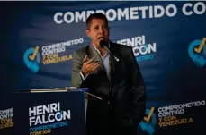  ?? /GETTY IMAGES ?? El candidato Henri Falcón insiste que la ONU “tiene la obligación” de ayudar a Venezuela.