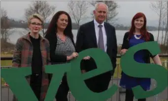  ??  ?? Pictured at the launch of the Leitrim for Yes campaign were: JoAnne Neary, Arlette Lyons, Dr Peter Boylan and Sarah Monaghan.