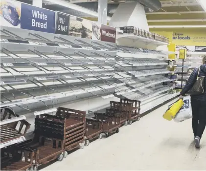  ??  ?? 0 This is how supermarke­t shelves could look after a ‘no deal’ Brexit, says Lesley Riddoch