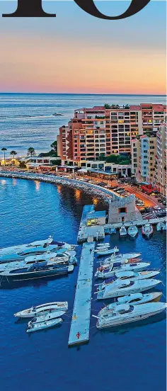  ??  ?? Yacht a sight: Clockwise from main: The harbour and city, Sara with a bust of Eileen Gray; and the changing of the guard at the palace