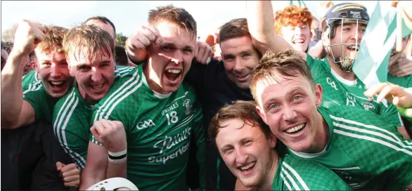  ??  ?? Brendan Travers (front, right) gave a storming display at full-back in the absence of his suspended colleagues, Peter Travers and Eoin Molloy.