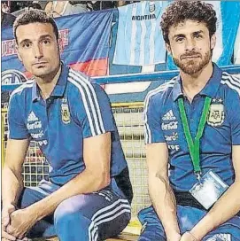  ?? FOTO: AFA ?? Lionel Scaloni y Pablo Aimar no seguirán juntos en el banquillo