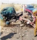  ?? ?? One of the recent accident scene along the Maiduguri-Damaturu road