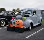  ??  ?? Walt Miller from Five Points was in the Halloween spirit with his 1939 Dodge Panel Truck display at the 5th Annual Curt Rhine Memorial Car Show in Blandon.