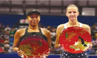  ??  ?? Karolina Pliskova and Naomi Osaka (left)