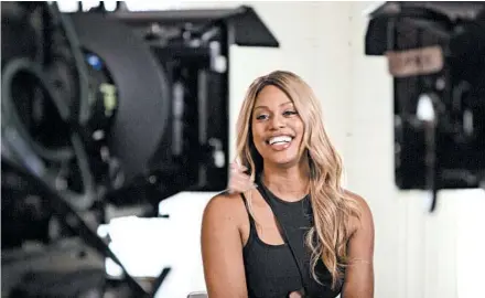  ?? AVA BENJAMIN SHORR/NETFLIX ?? Actress Laverne Cox appears in the Netflix documentar­y “Disclosure,” which examines of how transgende­r people have been depicted in film and TV.