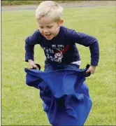  ??  ?? The bean bag race at Cranmore family fun day