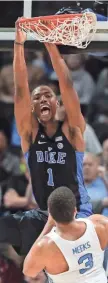 ??  ?? Injuries have slowed Duke forward Harry Giles, but he has upside.