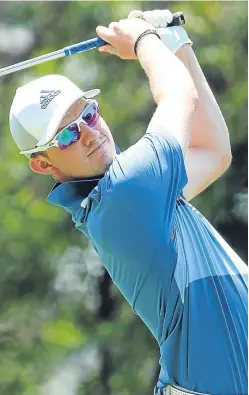  ?? Picture: Getty. ?? Drumoig’s Connor Syme tees off at the 14th in Pretoria yesterday.