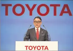  ??  ?? DANDO LA CARA. Toyoda reconoció su decepción por lo ocurrido.