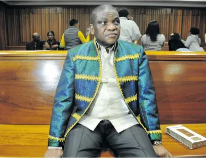  ?? Picture: Gallo Images/Network24 ?? UNHOLY MESS. Nigerian pastor Timothy Omotoso in court during his rape and human traffickin­g trial in the Port Elizabeth High Court this week.