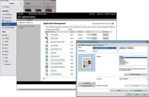  ??  ?? LEFT Free apps help speed up access to frequently used print, scan and copy jobs
