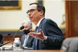  ?? Getty Images file photo ?? Treasury Secretary Steven Mnuchin and the IRS have blocked firms from writing off rent and other costs paid for with tax-free money.