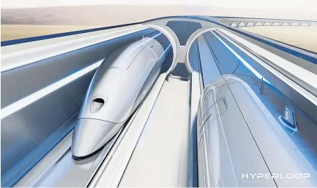  ?? HTT ?? Gebaut ist noch nichts. Aber so soll der Hyperloop aussehen, wenn er einmal fertig ist.