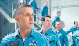  ??  ?? First Man sustains a sense of wonder seldom attained by movies in outer space subgenre.