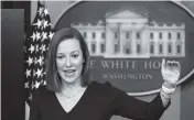 ?? ALEX BRANDON AP ?? White House press secretary Jen Psaki speaks with reporters on Wednesday in Washington.