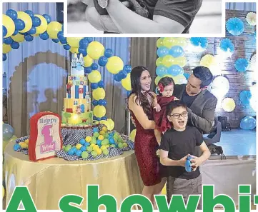  ??  ?? Diana Zubiri and husband Andy Smith with their children Joaquin and Aliyah Rose during Aliyah’s first birthday party last Aug. 13 at the Blue Leaf Cosmopolit­an (in Libis, Quezon City)