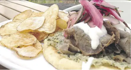  ?? PALATE ?? If you visit Palate in Jackson Hole, try the bison gyro, served with house-made kettle chips.