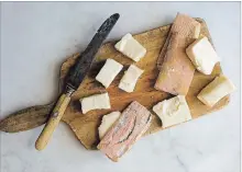  ??  ?? Taleggio cheese, cut into chunks for better melting.