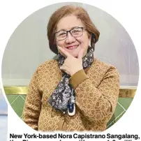  ?? ?? New York-based Nora Capistrano Sangalang, the Pinoy grandma with over 1.6 million followers on TikTok.