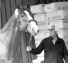  ?? PATRICK SEMANSKY/ASSOCIATED PRESS ?? Bob Baffert, above with Kentucky Derby winner Justify, is horse racing’s most enduring star.