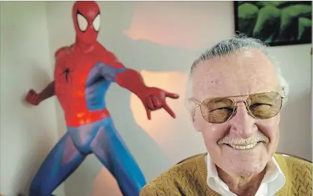  ?? REED SAXON
ASSOCIATED PRESS ?? Stan Lee, creator of the Spiderman and Incredible Hulk comic-book franchises, has died. He was 95.