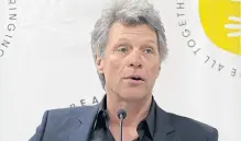  ??  ?? Jon Bon Jovi at a ceremony to open B.E.A.T. in New Jersey.