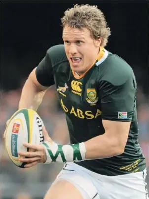  ??  ?? BOKS MUST CLICK: If the pack lay the platform tomorrow then captain Jean de Villiers and his fellow backs need to come to the party.