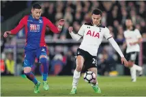  ?? Picture / AP ?? Tottenham midfielder Dele Alli wasn’t alive the last time his team finished above Arsenal in the Premier League.