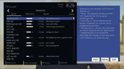  ??  ?? Der Mehrkanal-EPG erlaubt einen schnellen Überblick der Programme von insgesamt 16 Sendern in der Kanalliste