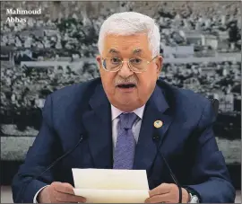  ?? PHOTO: GETTY IMAGES ?? Mahmoud Abbas