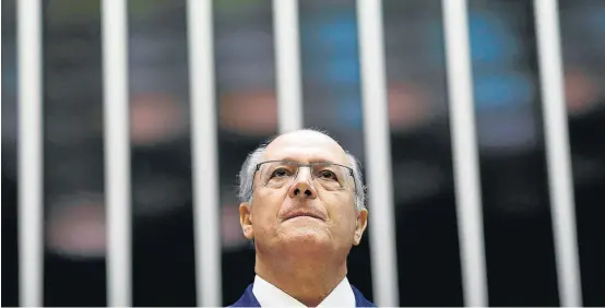  ?? ADRIANO MACHADO/ REUTERS-25/4/2018 ?? Suspeita. Ex-governador de São Paulo Geraldo Alckmin (PSDB) é investigad­o por irregulari­dades que teriam ocorrido em suas campanhas de 2010 e 2014