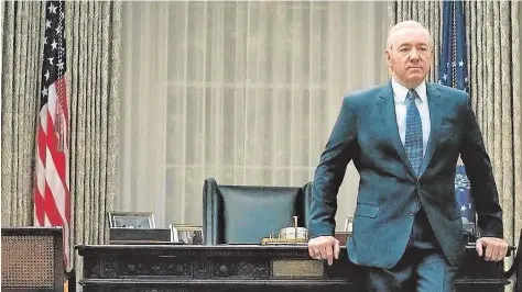  ?? // ABC ?? Kevin Spacey interpretó al protagonis­ta de ‘House of Cards’ durante seis temporadas