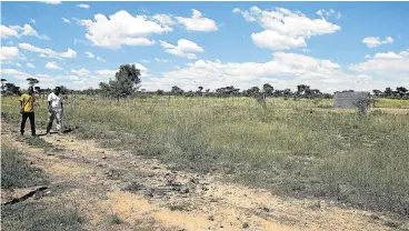  ??  ?? In dispute: Part of the 1,560ha Nooitgedac­ht farm in Waterberg, Limpopo, has now been illegally occupied by people. The farmer says they have refused to leave because he does not own the farm.