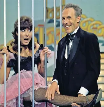  ??  ?? Anita Harris with the late Bruce Forsyth on the set of the television series The Bruce Forsyth Show