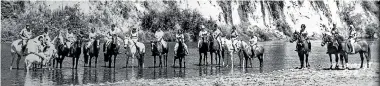  ??  ?? A Saddle Up horse trek to the river, taken shortly after the club was formed.