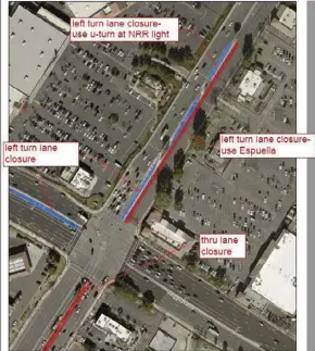  ?? Courtesy of the city of Santa Clarita ?? The city of Santa Clarita announced that portions of Newhall Ranch Road and Bouquet Canyon Road will be closed beginning on Friday in order to start constructi­on on a project to enhance the medians and road surfaces.