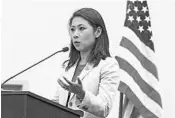  ?? ORLANDO SENTINEL ?? U.S. Rep. Stephanie Murphy said she was “deeply concerned” about a reported Trump administra­tion policy change that could leave former Vietnamese war refugees vulnerable to deportatio­n.