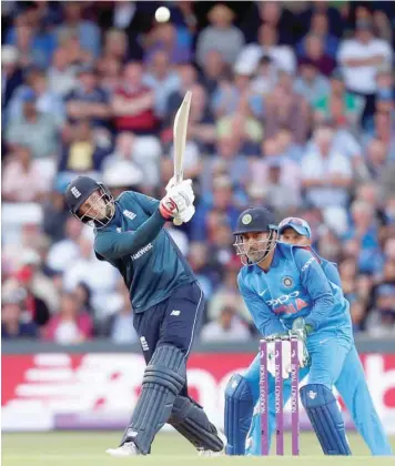  ??  ?? England’s Joe Root in action in the third ODI against India at Headingley. — Reuters