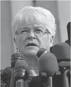  ?? ALEX WONG/GETTY IMAGES ?? Washington state florist Barronelle Stutzman came to the Supreme Court in December to support baker Jack Phillips, who refused to create a wedding cake for a same-sex couple. The court ruled Phillips was treated unfairly.