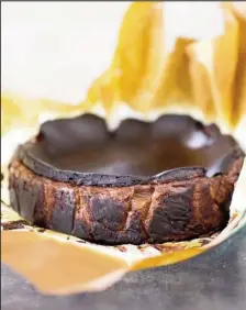  ??  ?? One of Bristol-Joseph’s most popular desserts, the Chocolate basque cheesecake.