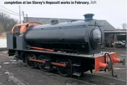  ?? AVR ?? With its cut-down Lambton cab clearly visible, ‘Austerity’ No. 60 nears completion at Ian Storey’s Hepscott works in February.