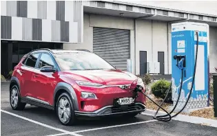  ??  ?? Hyundai’s recently released compact electric SUV, the Kona, could address remaining reservatio­ns about making the shift to renewables.