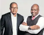  ??  ?? ZANDE Africa chief executive Siya Ntutela and chief operations officer Mdu Thabethe.