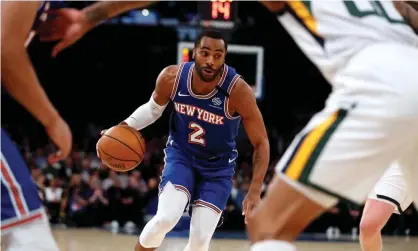  ?? Photograph: Michael Owens/Getty Images ?? Wayne Ellington of the New York Knicks dribbles during Wednesday’s game against the Utah Jazz at Madison Square Garden.